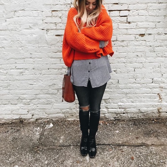 Oversized checkered button down - Picture 1 of 5